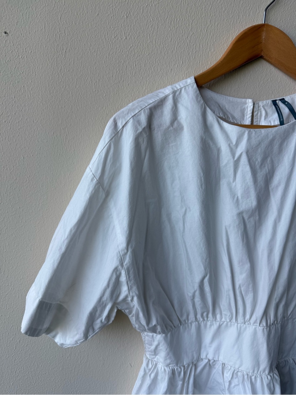 Anthropologie Short Sleeve Waisted 100% Cotton Top - Picture 3 of 8